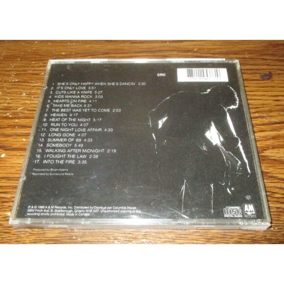 Bryan Adams - Live! Live! Live! (CD, 1988, A & M Records) - Picture 3 of 3